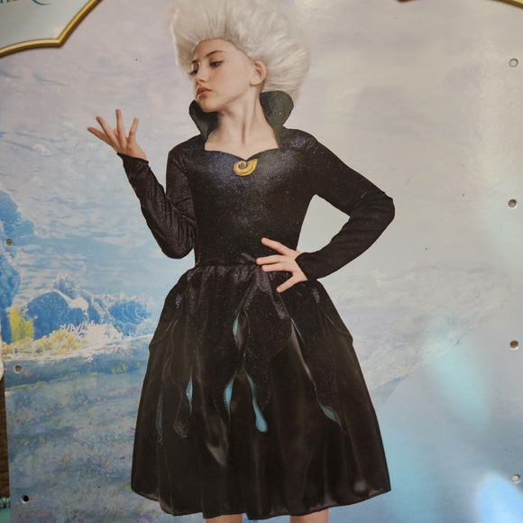 Ursula Child Costume Halloween S(6/6X) Disney The Little Mermaid 6+ BRAND NEW - Picture 3 of 11
